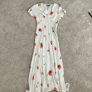 Zara floral mid length dress